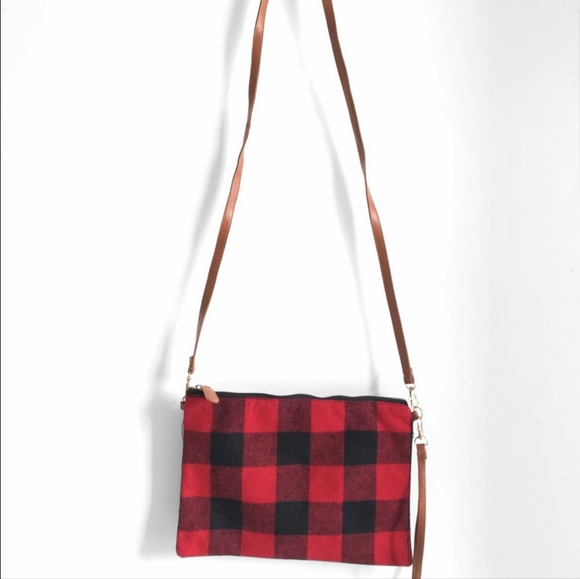 GORGEOUS Buffalo Plaid Crossbody Bag / Wristlet / Clutch - Picture 3 of 12